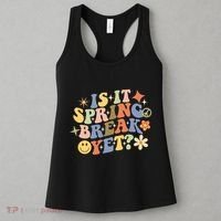 Is It Spring Break Yet? Groovy Retro Vacation Teacher Flower Women's Tank Top thumb 3