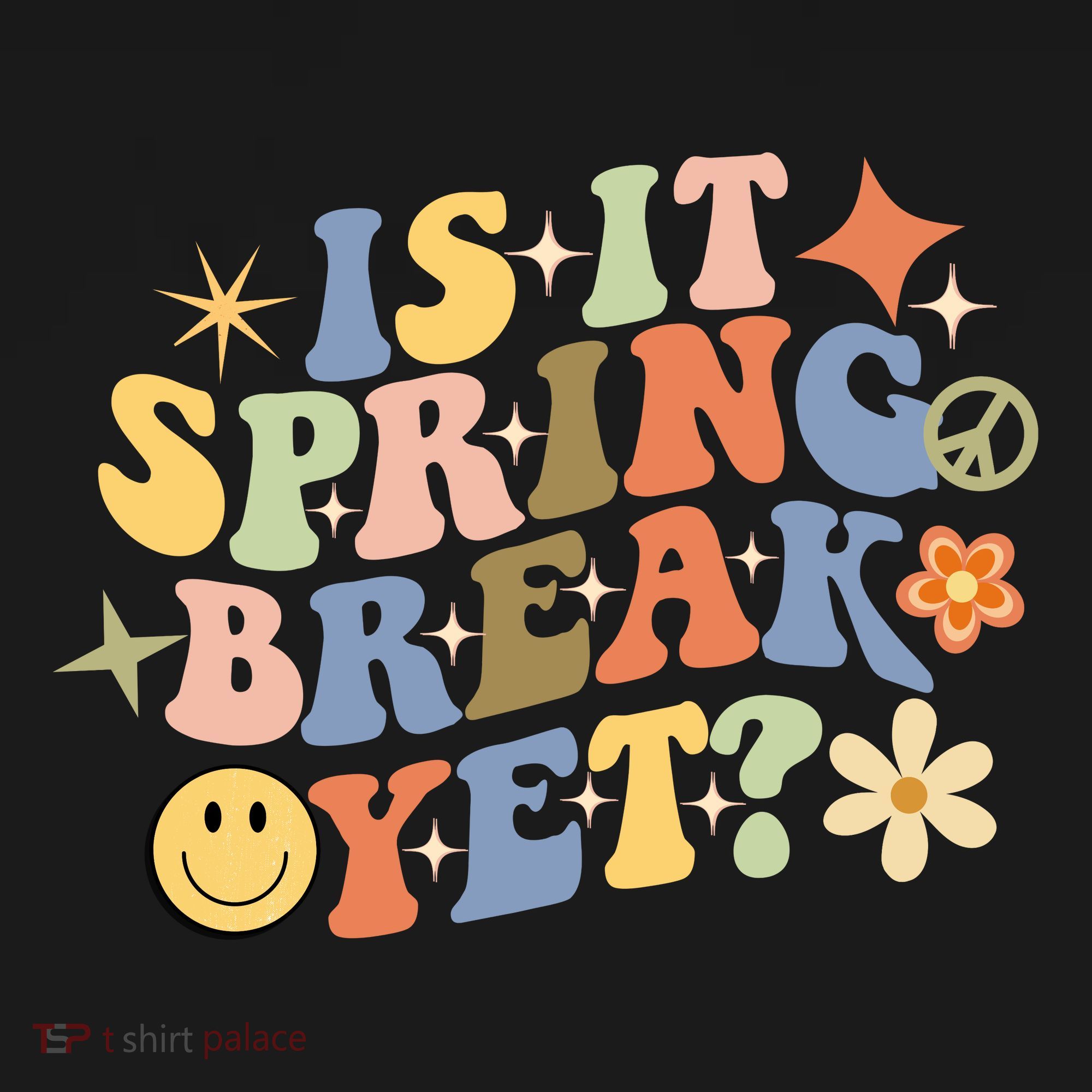 Is It Spring Break Yet? Groovy Retro Vacation Teacher Flower Women's Tank Top