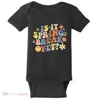 Is It Spring Break Yet? Groovy Retro Vacation Teacher Flower Baby Bodysuit thumb 0
