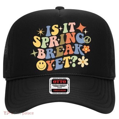 Is It Spring Break Yet? Groovy Retro Vacation Teacher Flower Hat