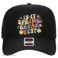 Is It Spring Break Yet? Groovy Retro Vacation Teacher Flower Hat thumb 0