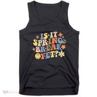 Is It Spring Break Yet? Groovy Retro Vacation Teacher Flower Tank Top thumb 0