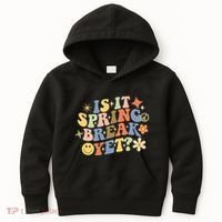 Is It Spring Break Yet? Groovy Retro Vacation Teacher Flower Kids Hoodie thumb 0