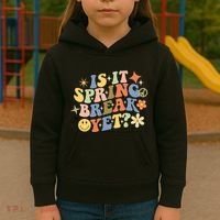 Is It Spring Break Yet? Groovy Retro Vacation Teacher Flower Kids Hoodie thumb 3