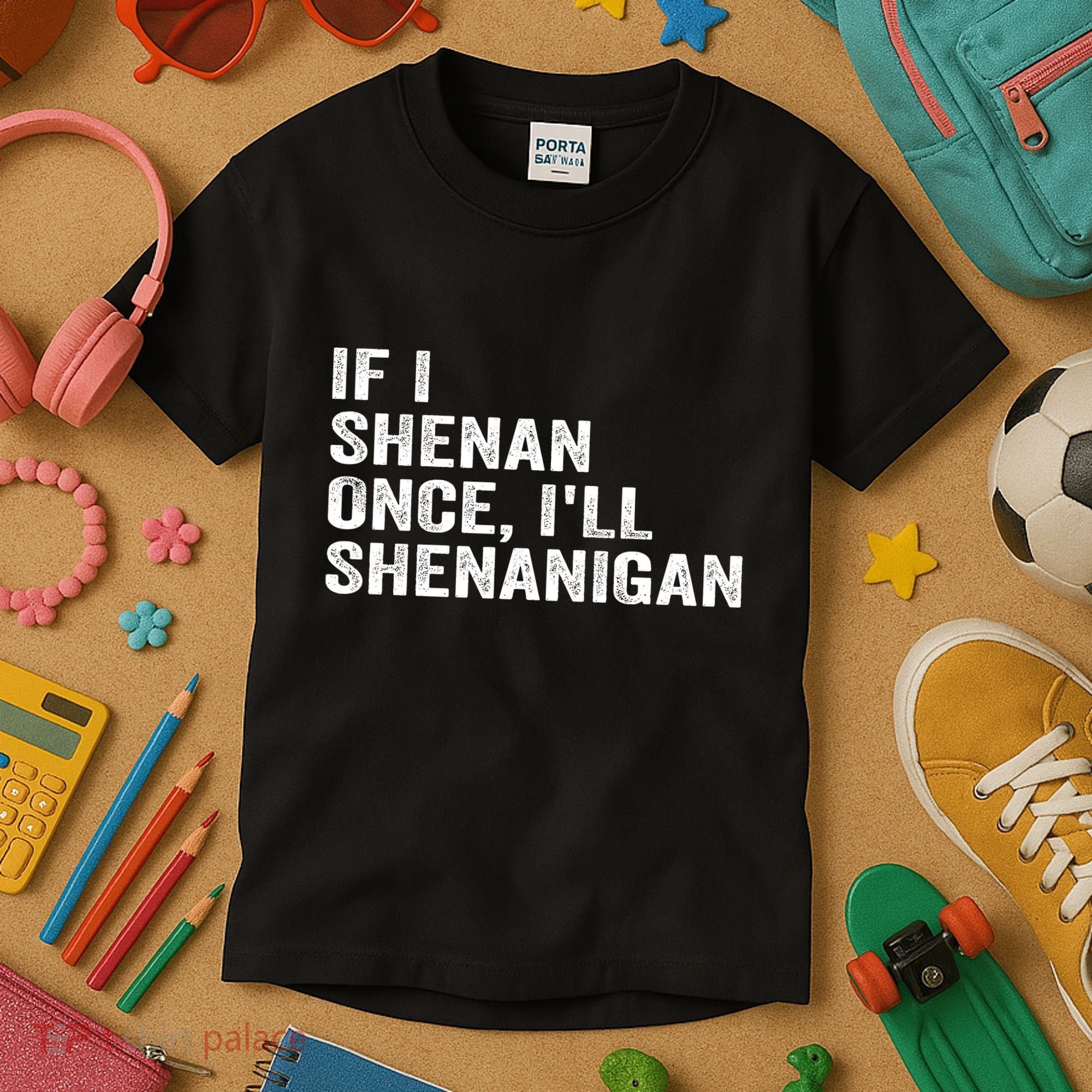 If I Shenan Once ILl Shenanigan Funny Quote Kids T-Shirt
