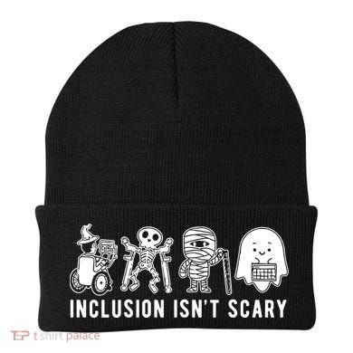 Inclusion Isnt Scary Teacher Skeleton Ghost Cute Halloween Beanie