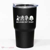 Inclusion Isnt Scary Teacher Skeleton Ghost Cute Halloween Tumbler thumb 0