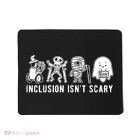 Inclusion Isnt Scary Teacher Skeleton Ghost Cute Halloween Mousepad thumb 0