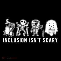 Inclusion Isnt Scary Teacher Skeleton Ghost Cute Halloween Ornament thumb 1