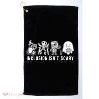 Inclusion Isnt Scary Teacher Skeleton Ghost Cute Halloween Golf Towel thumb 0