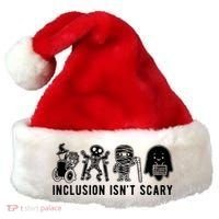 Inclusion Isnt Scary Teacher Skeleton Ghost Cute Halloween Santa Hat thumb 0