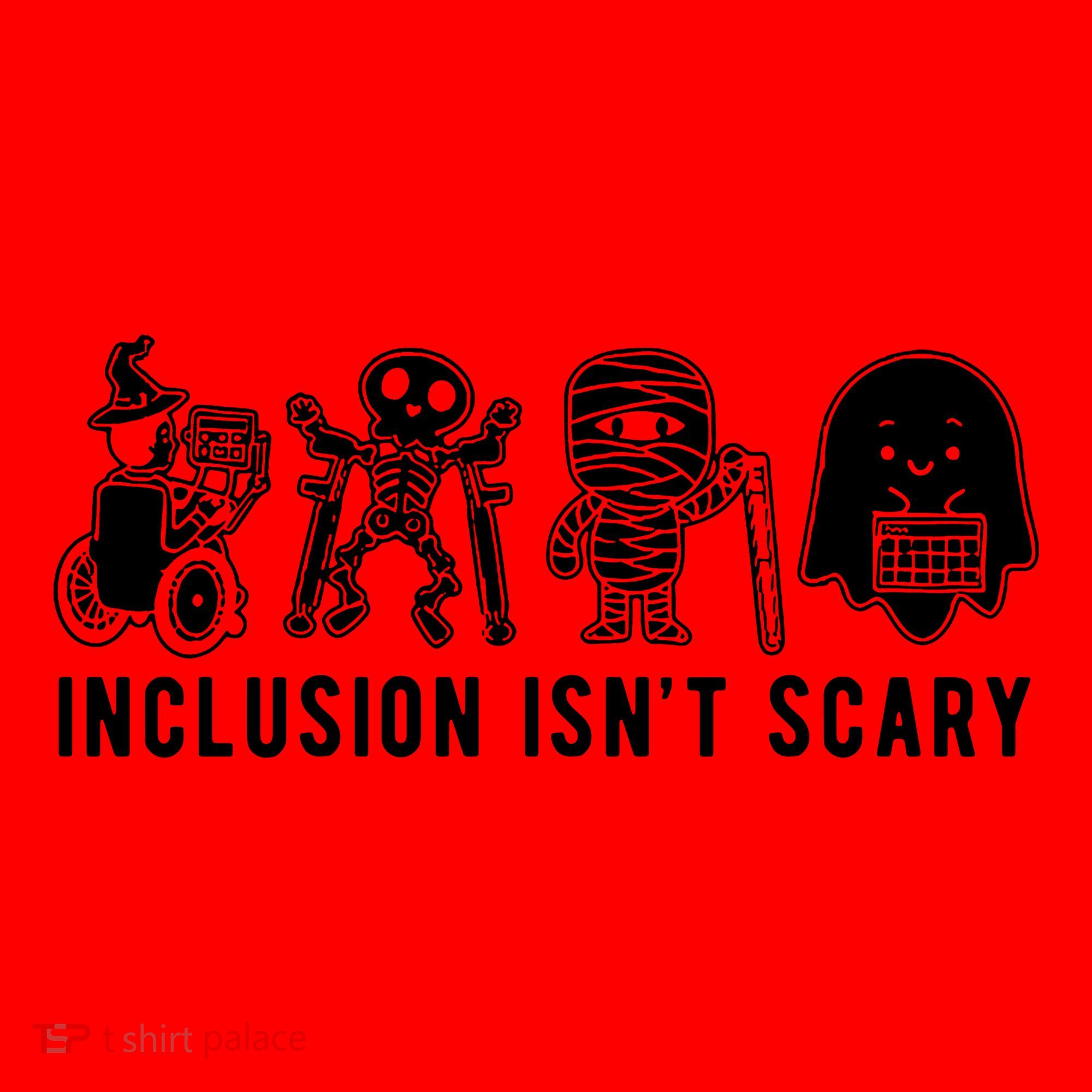 Inclusion Isnt Scary Teacher Skeleton Ghost Cute Halloween Santa Hat