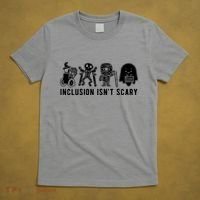 Inclusion Isnt Scary Teacher Skeleton Ghost Cute Halloween T-Shirt thumb 5