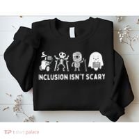 Inclusion Isnt Scary SLP Halloween Sped Teacher Inclusion Sweatshirt thumb 2