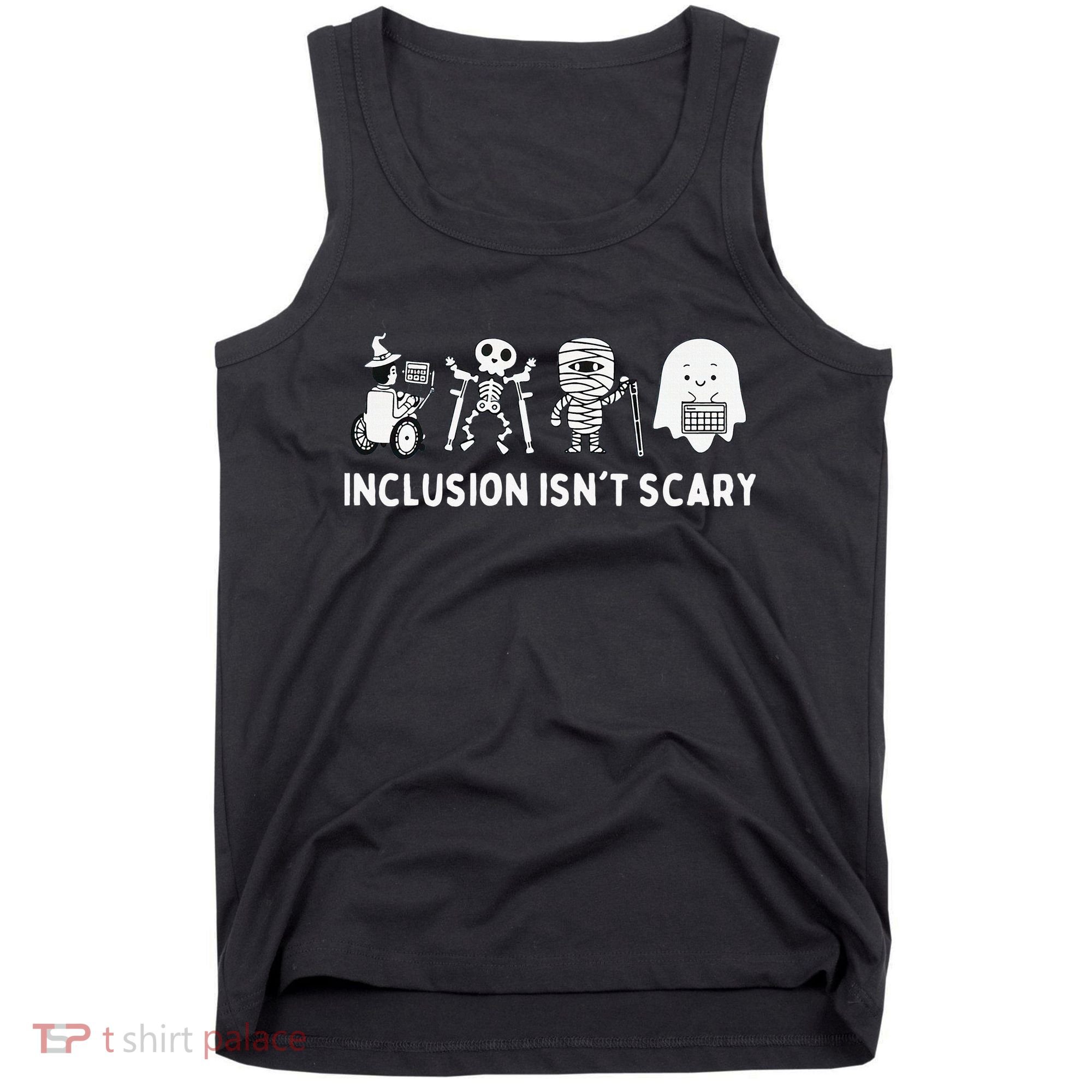 Inclusion Isnt Scary SLP Halloween Sped Teacher Inclusion Tank Top