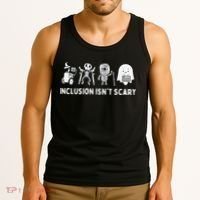 Inclusion Isnt Scary SLP Halloween Sped Teacher Inclusion Tank Top thumb 3