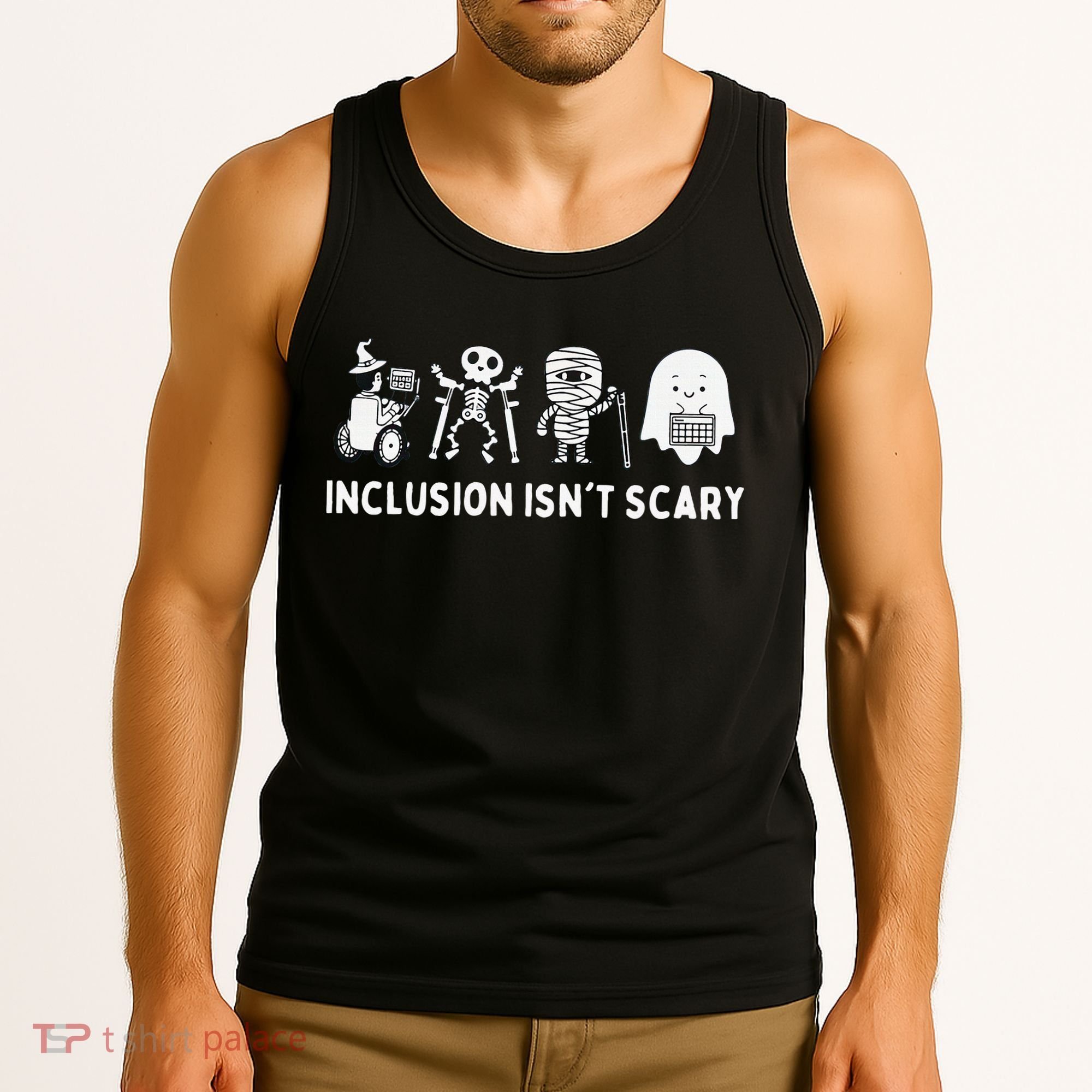 Inclusion Isnt Scary SLP Halloween Sped Teacher Inclusion Tank Top
