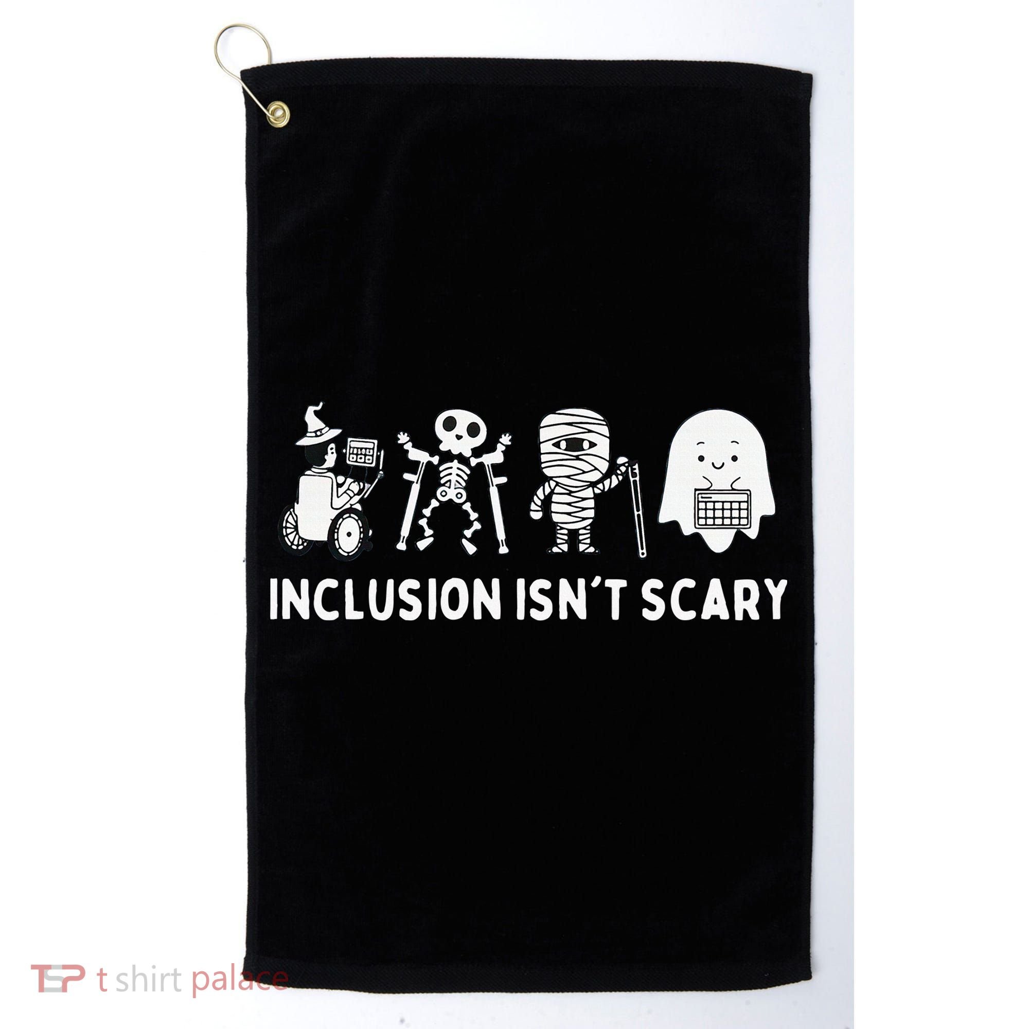 Inclusion Isnt Scary SLP Halloween Sped Teacher Inclusion Golf Towel