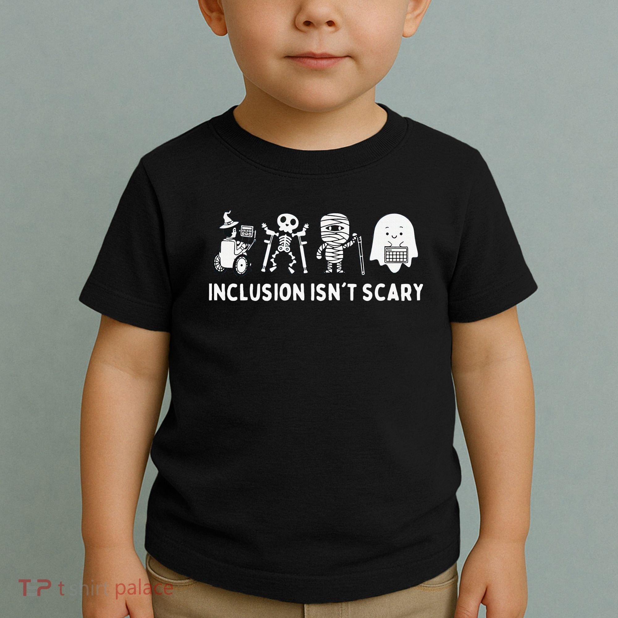 Inclusion Isnt Scary SLP Halloween Sped Teacher Inclusion Toddler T-Shirt