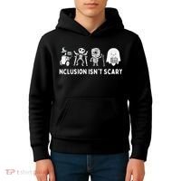 Inclusion Isnt Scary SLP Halloween Sped Teacher Inclusion Kids Hoodie thumb 4