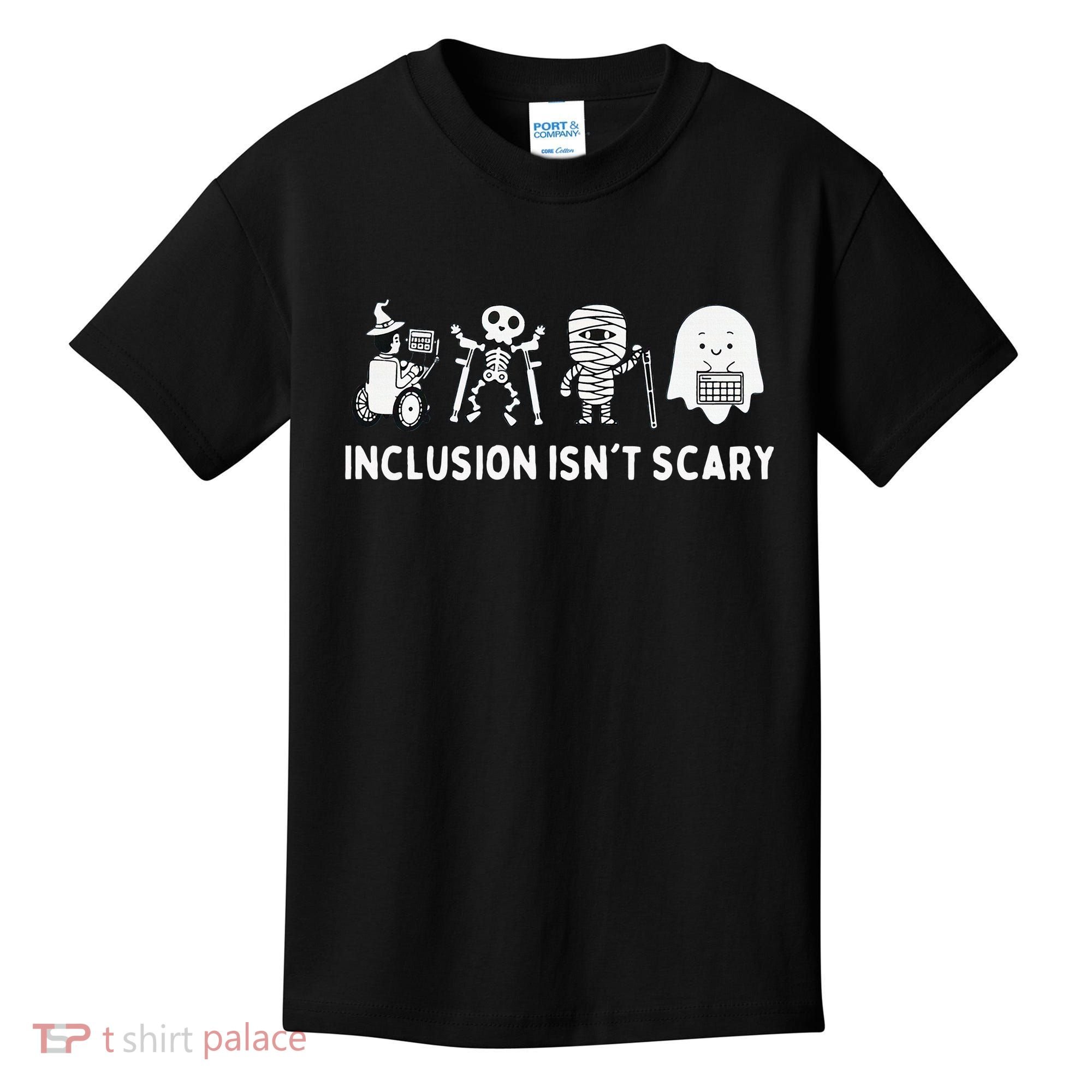 Inclusion Isnt Scary SLP Halloween Sped Teacher Inclusion Kids T-Shirt