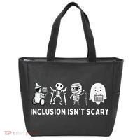 Inclusion Isnt Scary SLP Halloween Sped Teacher Inclusion Tote Bag thumb 0