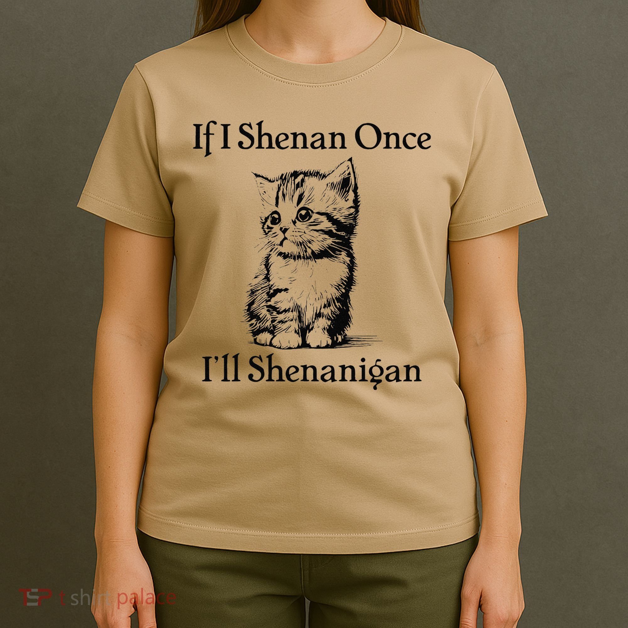 If I Shenan Once ILl Shenanigan Cute Cat St Patricks Day T-Shirt