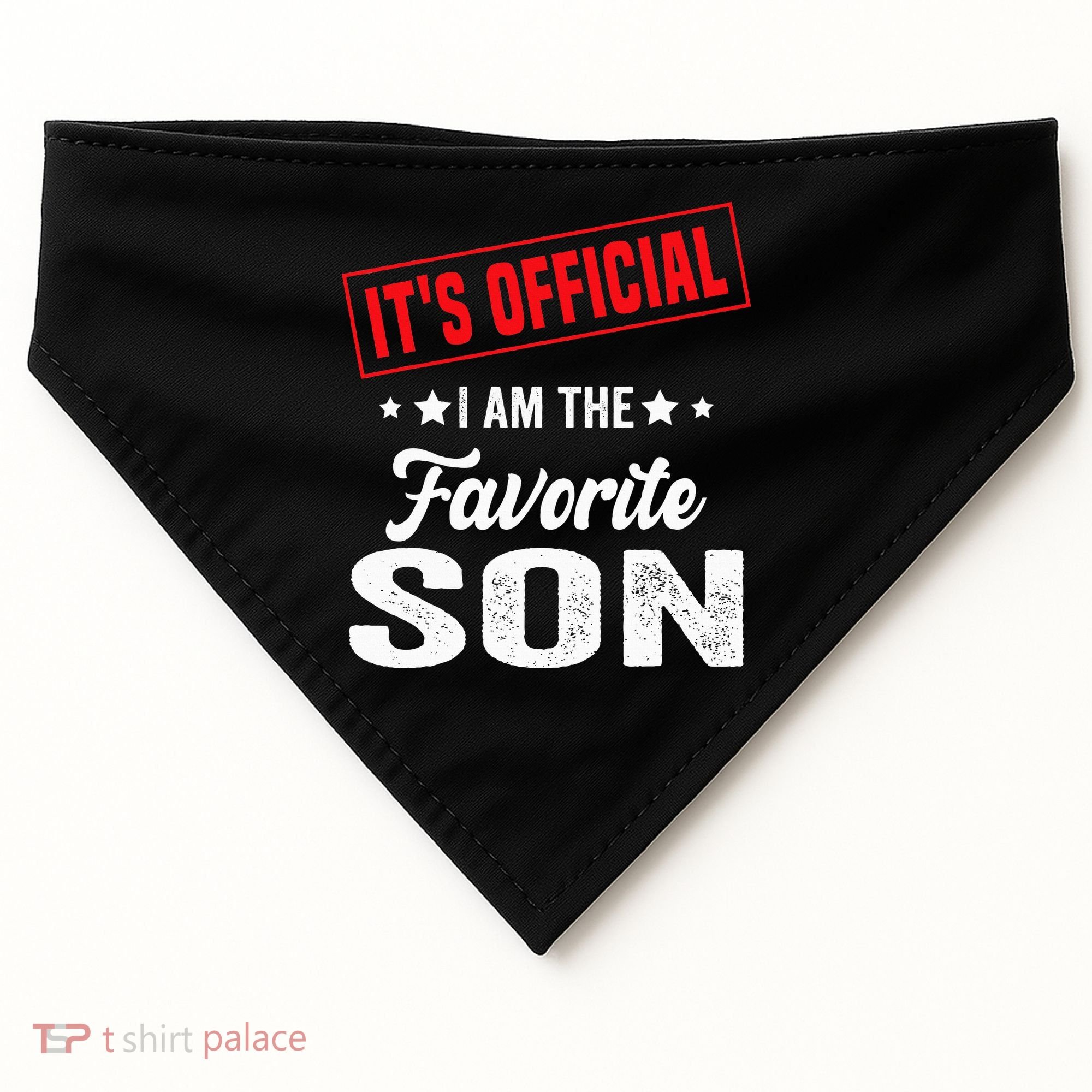 It's I'm The Favorite Son USA-Made Doggie Bandana