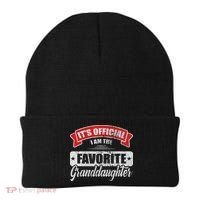 It's I'm The Favorite Granddaughter Funny Sayings Beanie thumb 0