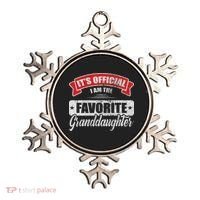 It's I'm The Favorite Granddaughter Funny Sayings Ornament thumb 0