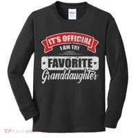 It's I'm The Favorite Granddaughter Funny Sayings Kids Long Sleeve Shirt thumb 0