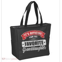 It's I'm The Favorite Granddaughter Funny Sayings Tote Bag thumb 2
