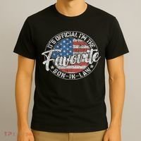 It's I'm The Favorite Son In Law Funny Vintage T-Shirt thumb 3