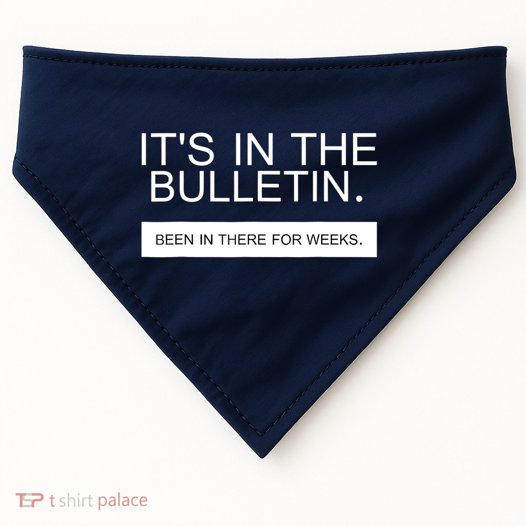 It's In The Bulletin Been In There For Weeks USA-Made Doggie Bandana
