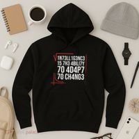 Intelligence Is The Ability To Adapt To Change Smart People Hoodie thumb 3