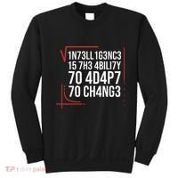 Intelligence Is The Ability To Adapt To Change Smart People Sweatshirt thumb 0