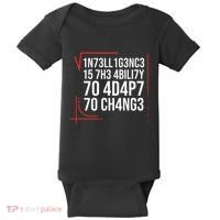 Intelligence Is The Ability To Adapt To Change Smart People Baby Bodysuit thumb 0