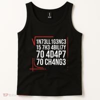 Intelligence Is The Ability To Adapt To Change Smart People Tank Top thumb 2