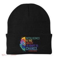 Intelligence Is The Ability To Adapt To Change Beanie thumb 0