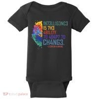 Intelligence Is The Ability To Adapt To Change Baby Bodysuit thumb 0