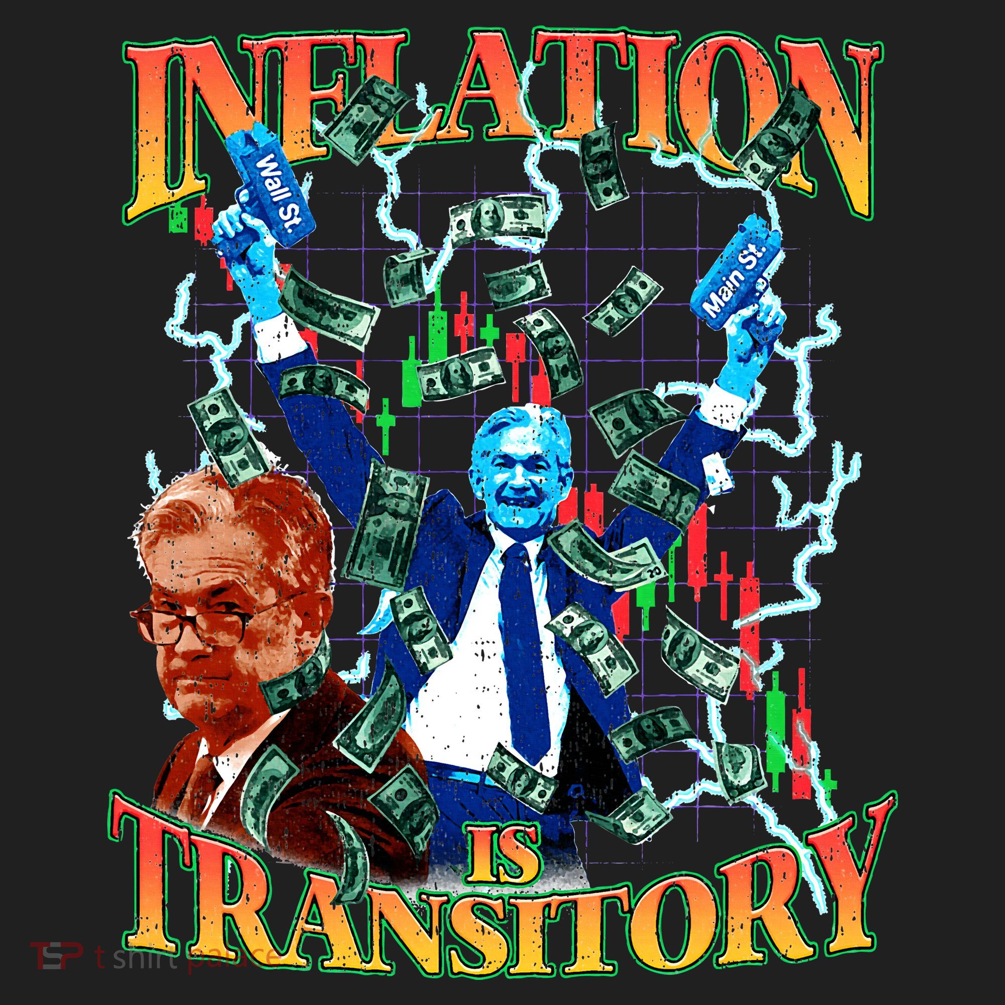 Inflation Is Transitory  90s Bootleg Merch Style JPOW  Beanie