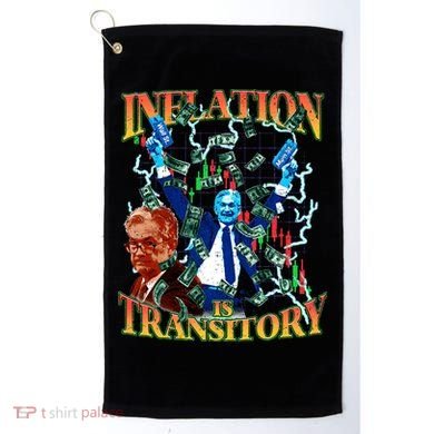 Inflation Is Transitory  90s Bootleg Merch Style JPOW  Golf Towel