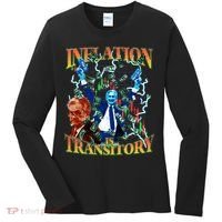 Inflation Is Transitory  90s Bootleg Merch Style JPOW  Women's Long Sleeve Shirt thumb 0