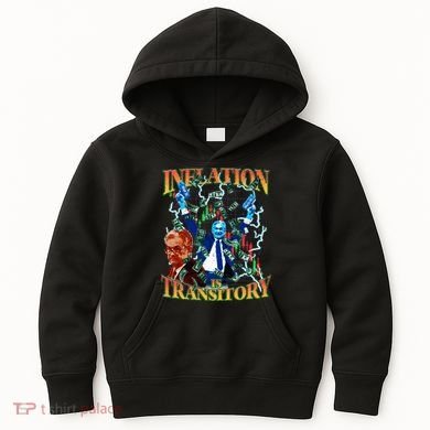 Inflation Is Transitory  90s Bootleg Merch Style JPOW  Kids Hoodie
