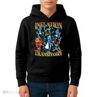 Inflation Is Transitory  90s Bootleg Merch Style JPOW  Kids Hoodie thumb 4
