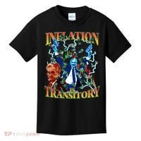 Inflation Is Transitory  90s Bootleg Merch Style JPOW  Kids T-Shirt thumb 0
