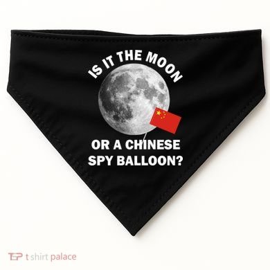 Is It The Moon Or A Chinese Spy Balloon USA-Made Doggie Bandana