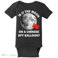 Is It The Moon Or A Chinese Spy Balloon Baby Bodysuit thumb 0