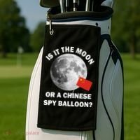 Is It The Moon Or A Chinese Spy Balloon Golf Towel thumb 2