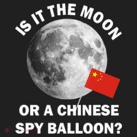 Is It The Moon Or A Chinese Spy Balloon Golf Towel thumb 3